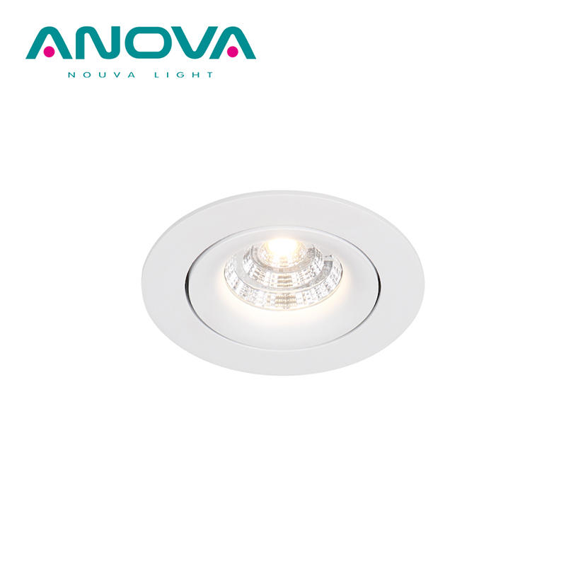 How do LED spotlights for stage achieve fast switching of light beams and pattern projection? What are the core control components?