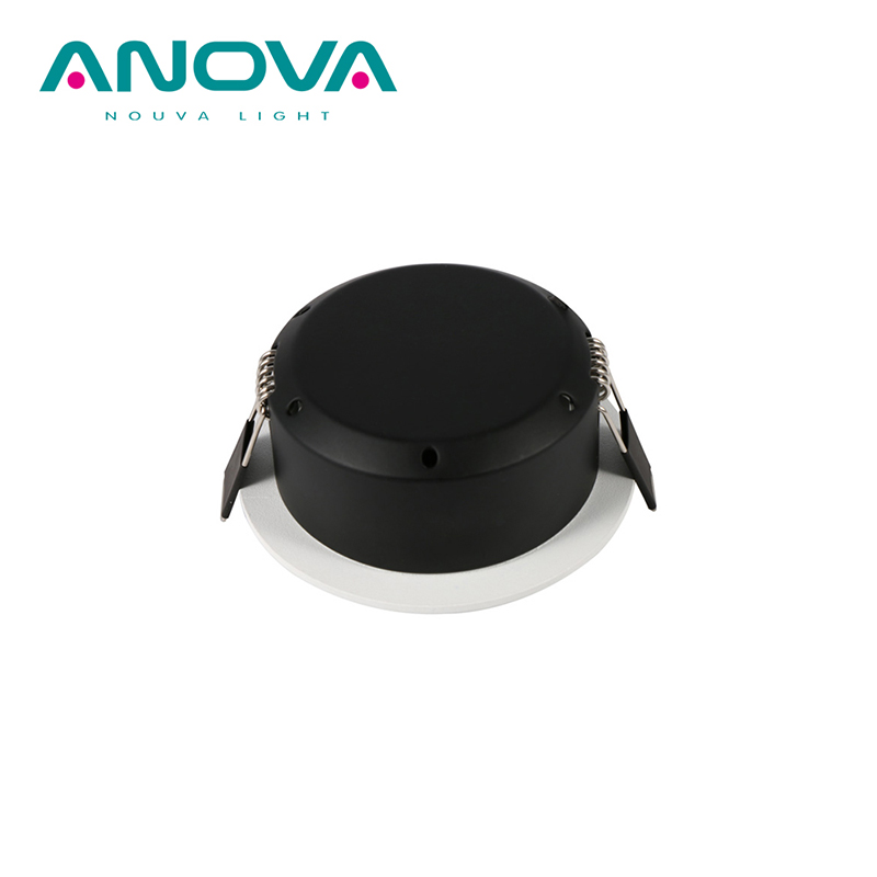 How do LED spotlights improve light efficiency through light distribution curve design?